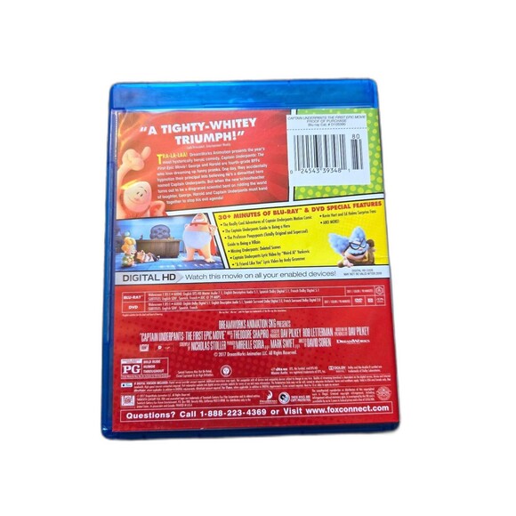 Captain Underpants: The First Epic Movie (Hero Edition) Blu-ray + DVD (No Code) - Picture 2 of 3